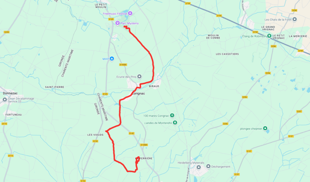 Parcours de la randonnée
